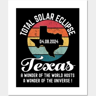 Texas Solar Eclipse 2024 Posters and Art